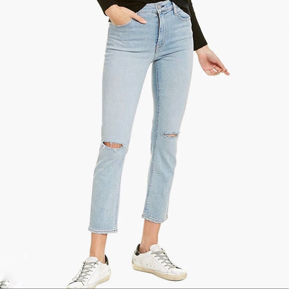 BARBARA High Waist Crop Straight jeans